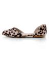 Beige And Black Suede Pump Flats For Women. 