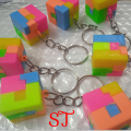 Key Chain Puzzle Cube & Sphere | Colorful Mini Rubik Magic Cube & Sphere. 