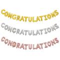 Congratulations Balloons Banner 16 inch letter Foil Balloons Set for Graduation Party Decorations,-(K.S.). 