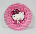 Hello Kitty Theme Paper Plates - 7 Inch Size - Pink Color - Girls Theme - Pack Of 10. 