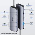 ICZI (‎IZEC-TH27) 11 in 1 Type C Hub; USB C Hub Adapter (Thunderbolt 3) Dock with HDMI, VGA, 4 Port USB-A, 100W PD, Micro SD/TF, Ethernet for MacBook Pro/Air, Chromebook. 