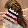 Fashion Velvet Bow Hair Clips Solid Color Girls Hair Accessories Back of Head Side Clips. 