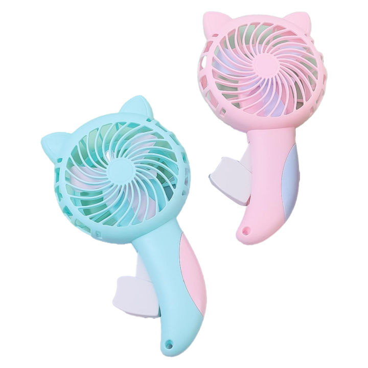 Summer Cute Hand Pressed Fan Mini Portable Fan Without Battery Cartoon Cooling Fans Creative Manual Handheld Fan Kids Toys