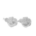 Fashion Women Round Ball Woven Twisted Rope Love Knot Stud Earrings Jewelry Gift. 