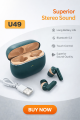 Wireless Earbuds U49 U56 U57 U60 | Bluetooth 5.0 / 5.1 / 5.3 | ENC Noise Cancellation | HiFi Stereo Sound | 30H Playtime | Touch Control | TWS Earbuds Price in Pakistan. 