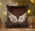 Kawish Home - Luxury Handmade Golden Wing- 100% Velvet Cushion Covers - 16 x 16 inches - Sofa Cushion Pillow. 