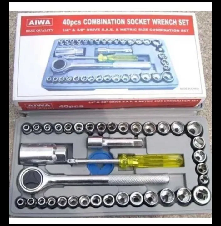 40 Piece Toolkit Tool kit Combination Socket Ratchet Wrench Set Tool ...