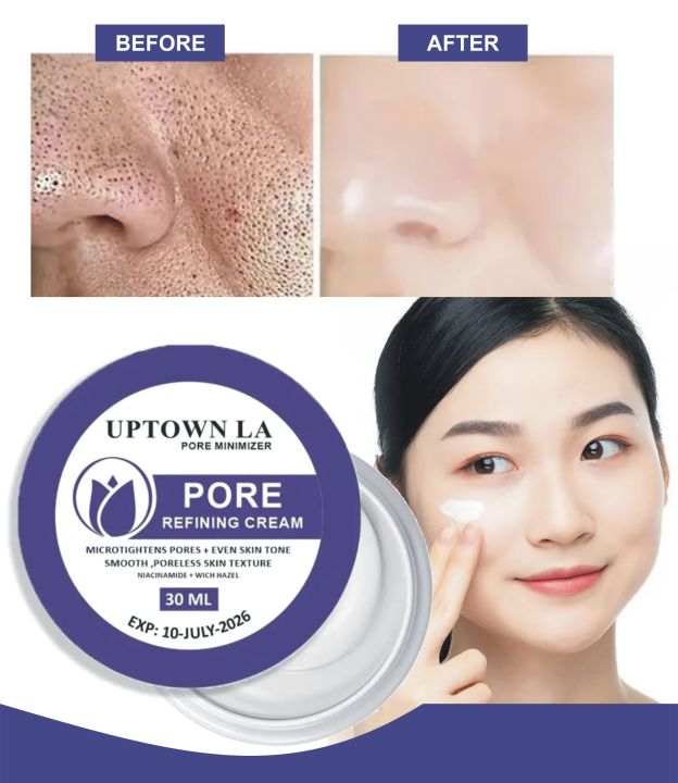 UPTOWN LA PORE REFINING CREAM FOR MICROTIGHTENING PORES AND EVEN SKIN TONE