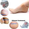 Silicone Heel Pads Anti Crack Heel Protector Silicone Gel Heel Pads for Pain Relief Soft Heel Cups Elastic Durable Heel Guard for Men and Women 1 Pair. 