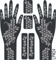 Mehndi sticker stencil designs. 