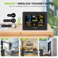 BALDR Home Weather Station & Indoor Outdoor Thermometer with Wireless Remote Sensor, Atomic Alarm Clock, Moon Phase Display, Barometric History. 