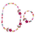 Kids children cartoon beads necklace jewelry girls gift. 