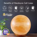 Gift City Presents Sphere 7 Color Changing USB Himalayan Salt Lamp for Home Decoration, Night Light, Work Desk Lamp, Salt lamp bulb, Rock salt lamp, Asthma and Allergy Patients to Clean Room Atmosphere - SL. 