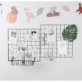 Wire Hanging Wall Grid - Black - Home Decor - Office Storage and Organizer - Polaroid Photogrid - Plant Hanging - Minimalistic Aesthetic - Desk Decorations | Hanging Hooks Included. 