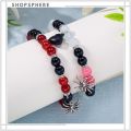 ShopSphere 2Pcs/Set Gwen and Miles |Spider man and Spider girl | Me and Who Couple Magnetic Halloween Spider Heart Attract Chain Bracelets Couple Jewelry. 