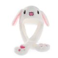 Cute Cartoon Rabbit Hat Moving Ears Jumping up Plush Bunny Hat Head Dress Beanie Kawaii Funny Bunny Hat Cap Birthday Gift. 