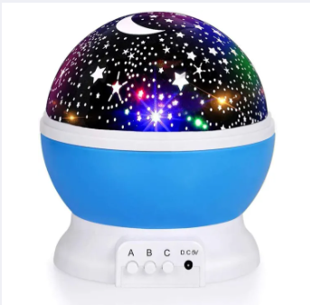 360° Rotating Moon Galaxy Star Projector Lamp – LED Starry Night Light ...