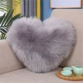 Pillow Soft Texture Decorative Heart Shaped Sofa Cushion Cover. 