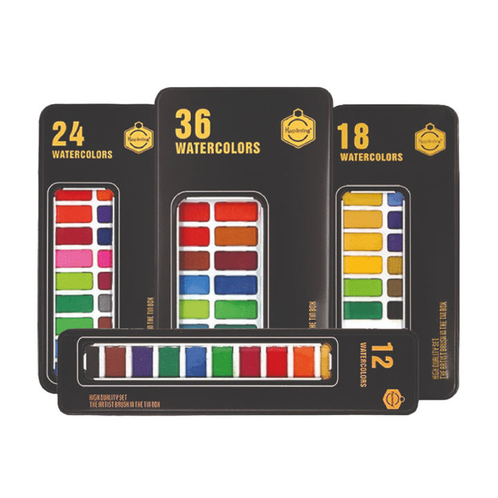 Keep_ Smiling - 12, 18, 24, 36 Watercolor Set In Metal Box