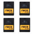 Black Expansion Cards 8/16/32/64MB Free McBoot v1.966 Memory Card Game Saver Supplies for Sony PS2 Playstation FMCB. 