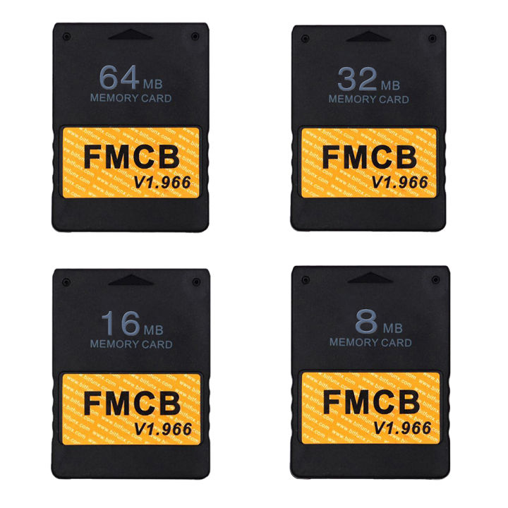 Black Expansion Cards 8/16/32/64MB Free McBoot v1.966 Memory Card Game Saver Supplies for Sony PS2 Playstation FMCB