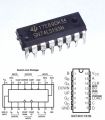 1pcs SN74LS193 74193 Synchronous 4-Bit Up/Down Binary Counter with clock. 