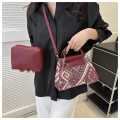 2 Pc Women's Ethnic Style Tassel Khaadi Crossbody Bags. 