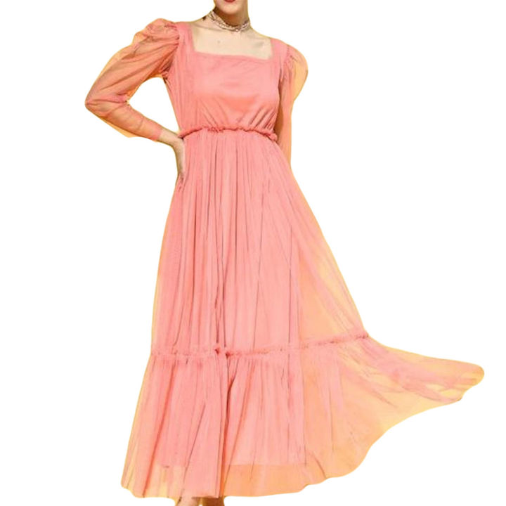 Net Long Mexi Frock 2023 For Girls Women Smoky Design: Fashionable And Elegant Mexican Frock With A Stylish Smoky Design