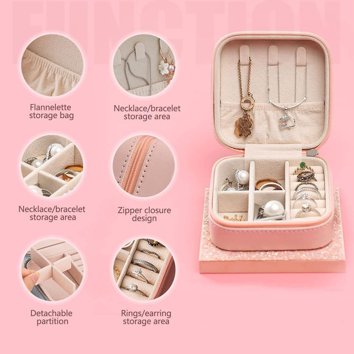 Small%20Jewellery%20Box%20-%20Mini%20Travel%20Jewellery%20Boxes%20Case,%20Portable%20Faux%20Leather%20Jewellery%20Storage%20Box%20Organiser%20for%20Women%20Girls%20by%20Beriana%20Platinum%20-%20Image%206