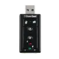 External USB Sound Card and Audio Adapter USB 2.0 Virtual 7.1 Channel Stereo 3.5mm Headphone Audio Adapter Microphone Sound Card and audio enhancer for Gamers. 