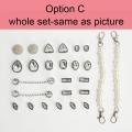 Croc Gems Crystal Charms diamond Jibbitzs chain Jibbitz. 