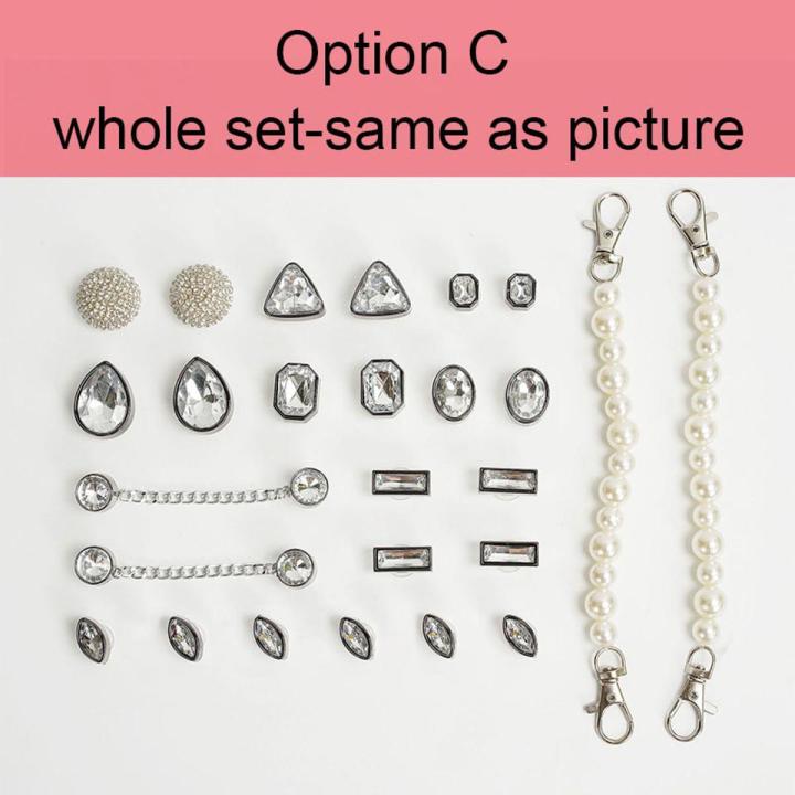 Croc Gems Crystal Charms diamond Jibbitzs chain Jibbitz