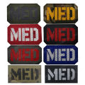 MED Infrared IR Reflective Patches Tactical Embroidered MEDIC Emblem Appliqued Badges Sticker Strip Glow In Dark. 