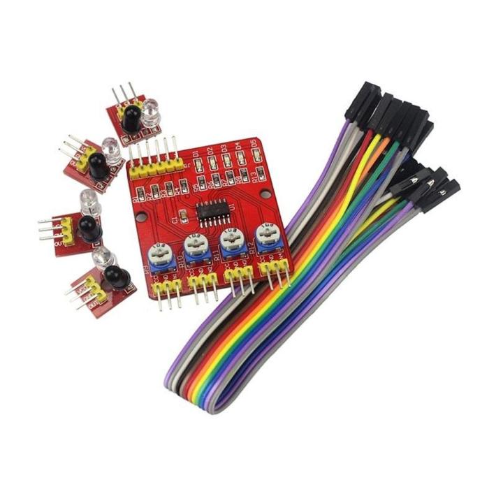 4 Way Infrared Ir Tracking Line Following Arduino Robot Lfr Sensor Module