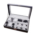 MyleCart 6 Grids Watch and 3 sunglasses Box PU Leather Watch Case Holder Organizer Storage Box Watch Sunglasses box. 
