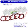 TEC1-12706/12710/12715 40mm*40mm/80mm/120mm Water Cooling Heatsink Block Waterblock and 12v DIY thermoelectric peltier refrigeration kit waer pump Thermoelectric Peltier Module and kit by electrica. 