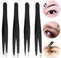 4Pcs/Set Professional Eyebrow Tweezers Eyebrow Hair Removal Clip Makeup Sets Eyelash Extension Eyelash Tweezers Beauty. 