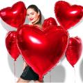 2pcs 17 inch Long Red Foil Heart Foil Balloon Dil for Birthday Party Decorations Wedding, Anniversary  Engagement or Birthday Parties school Party function balloons foil Heart or Dil Balloons Theme Party. 