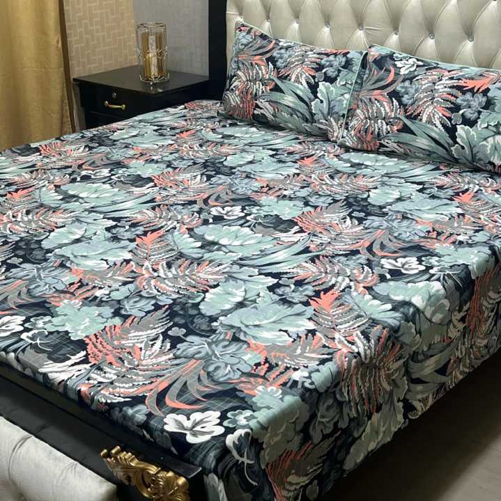 Bed%20Sheets%20King%20Size%20double%20bed%20Export%20Quality,%20Color%20Warranty,%203%20pieces%20One%20bed%20sheet%202%20pillow%20cover%20-%20Image%203