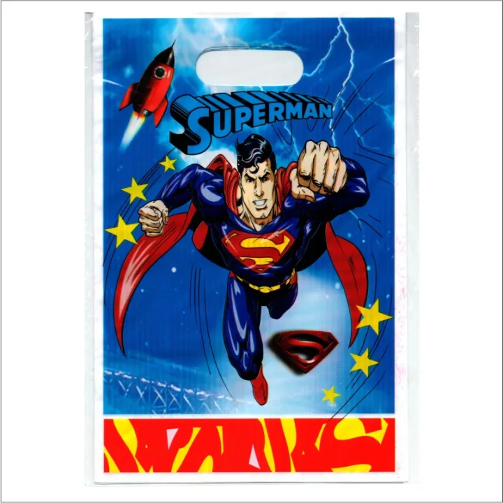 Superman%20Theme%20Bags%20-%20Pack%20of%2010%20Party%20Goodie%20Bags%20Birthday%20Gift%20Bags%20-%20Image%204