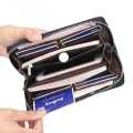 SavFox PU Leather Long Zipper Card Holder Wallet For Men's & Women's. 