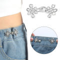 1Pair Chinese Knot Tightener Adjustable Waist Buckle For Jeans No Sewing Required Button Removable Pants Skirts Waist Button Maoxiu. 