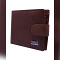 Imperial Horse Brown Leather Button Wallet For Men. 