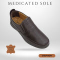 Doucal Medicated Sole Brown Leather Degar Shoes by Sole in Box. 