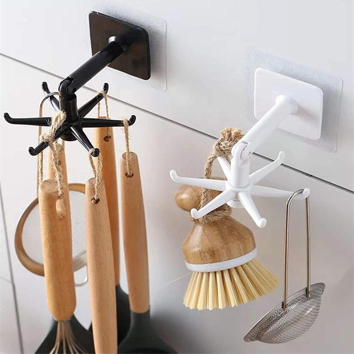 360%20Degrees%20Adhesive%20Hook%20Kitchen%20Bathroom%20Storage%20Hanger%20Wall%20Hanging%20Cabinet%20Shelf%20Rotating%20Folding%20Hooks%20Foldable%20Rotatable%20Mounted%20Organizer%20Holder%20Moisture%20Proof%20Swivel%20Seamless%20Hangers%20Mount%20Adhesive%20Strong%20Bearing%20Manual%20Detachable%20-%20Image%202