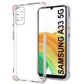 Ultra Clear Slim For Samsung A33 Shockproof Anti-Slip Grip with Best Camera Protection & Anti-Dust Plugs Back Cover Case. 