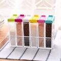 6PCS/Set Seasoning Boxes Plastic Spice Box Food Storage Kitchen Containers Hot. 