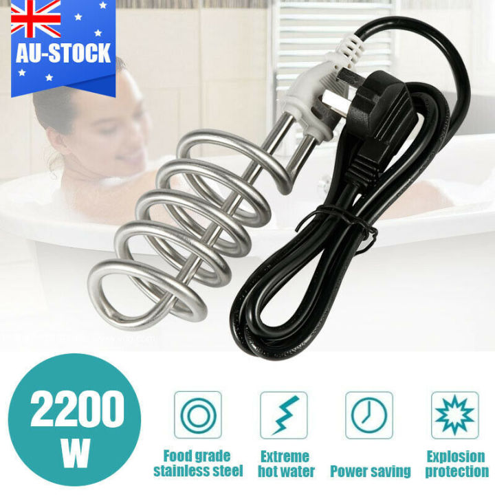 Electric Water Heating Rod 2200w Stainless Steel Immersion Heater For 