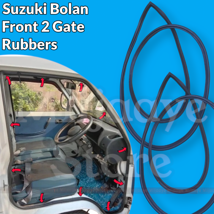 Suzuki Carry Bolan Front 2 Gates Hi Roof Door Rubber (Adhesive Jointed) Gate Rubber Kinaaree Rubber For (Adhesive Jointed) Front 2 Gates Only