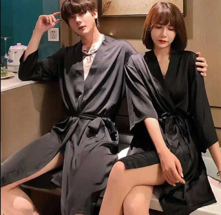 Men Women Hot Night Suit / 2 piece Bridal Groom Nighty / Sexy Couple Night Dress / Male Female Sleepwear